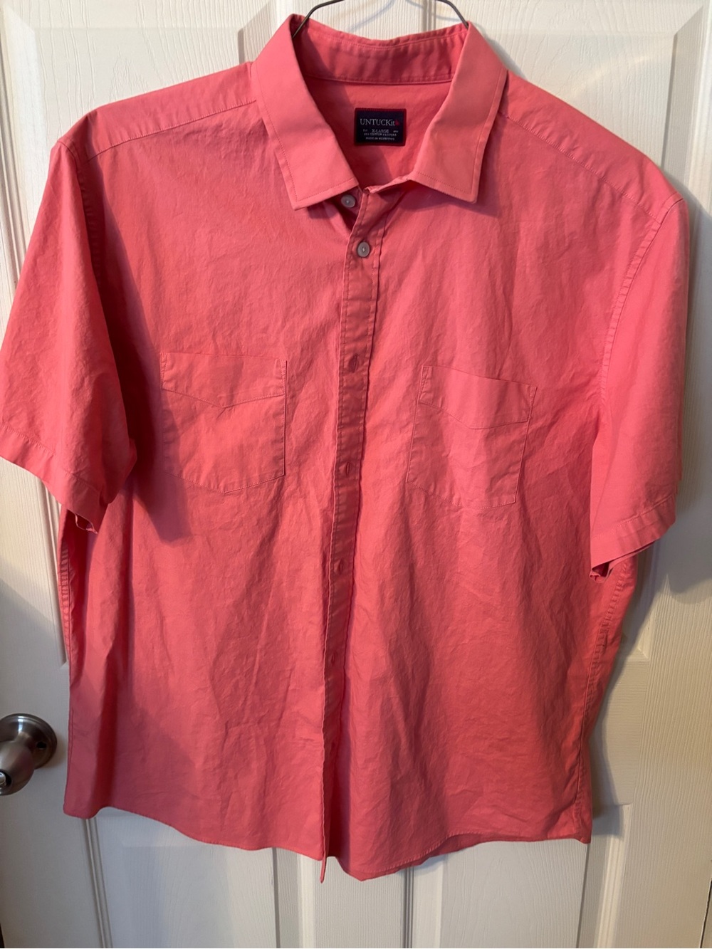 UNTUCKit Coral Short-Sleeve Button-Down Shirt